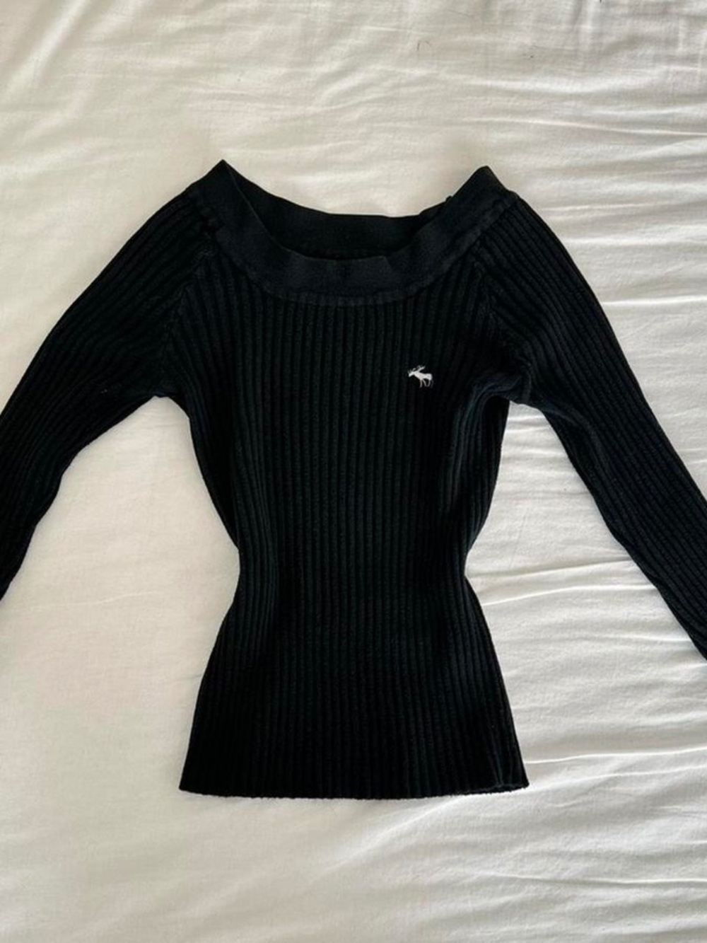 vintage Abercrombie & Fitch Black Jumper XS
